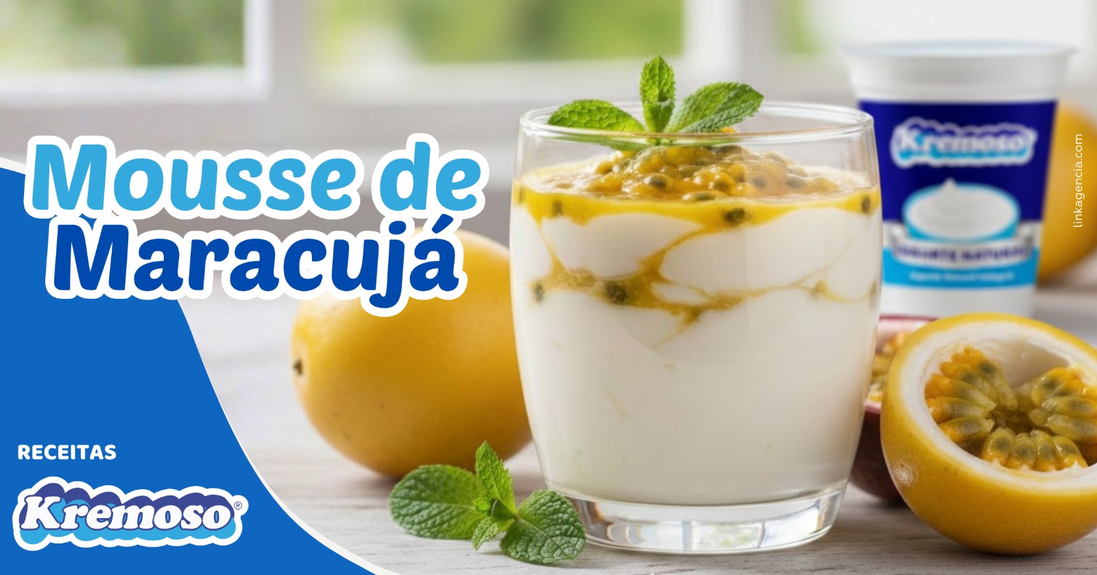 Mousse de Maracujá com Iogurte Kremoso